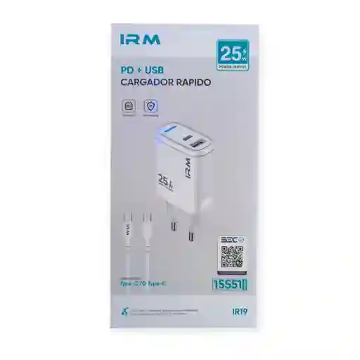 Cargador Rapido 25w Usb A Tipo C
