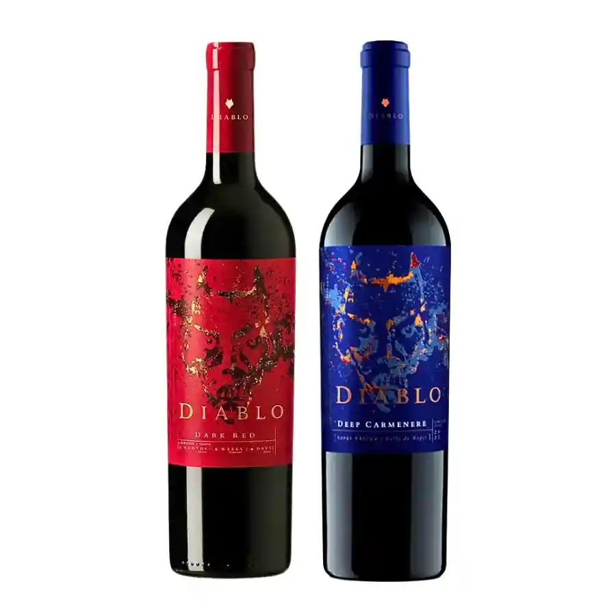 Duo Diablo Dark Red Y Deep Carmenere 750 Cc