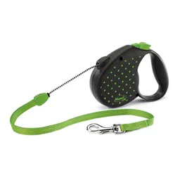 Paseador Retractil Flexi Dots Verde Cordon Medium