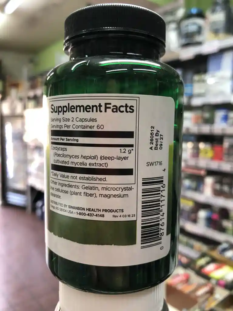 Cordyceps 600mg 120 Caps Swanson