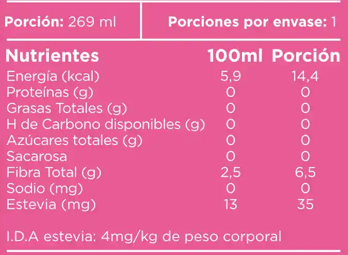 Agua Soda Natural Mandarina Granada