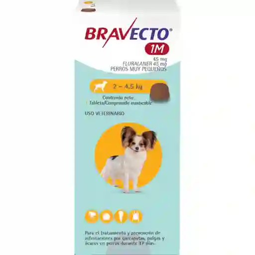 Antiparasitario Externo Bravecto 2-4.5kg 1m