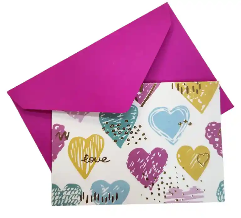 Sobres 7x10.5cm Mas Tarjeta Con Diseño