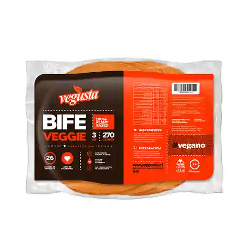 Bife Veggie 270 Gr Marca Vegusta