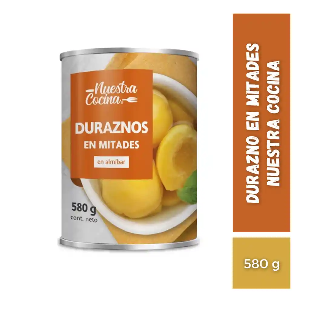 Durazno En Mitades Nuestra Cocina, 580g