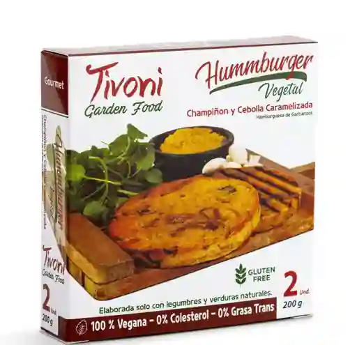 Hamburguesas Veganas Con Champiñones Y Cebolla Caramelizada, Estuche 2x100 Grs. Tivoni