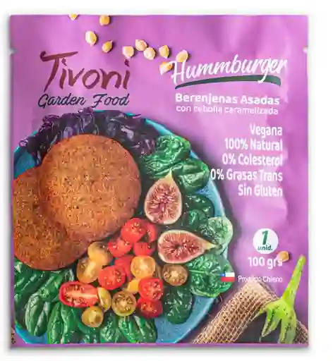 Hamburguesa Vegana Con Berenjenas Asadas, Sachet 1x100grs, Tivoni