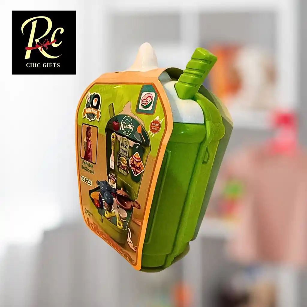 Set De Cocina Portátil Para Niñas (18 Pcs) - ¡aventura Culinaria En Mochila, Exclusivo Regalos Chic!