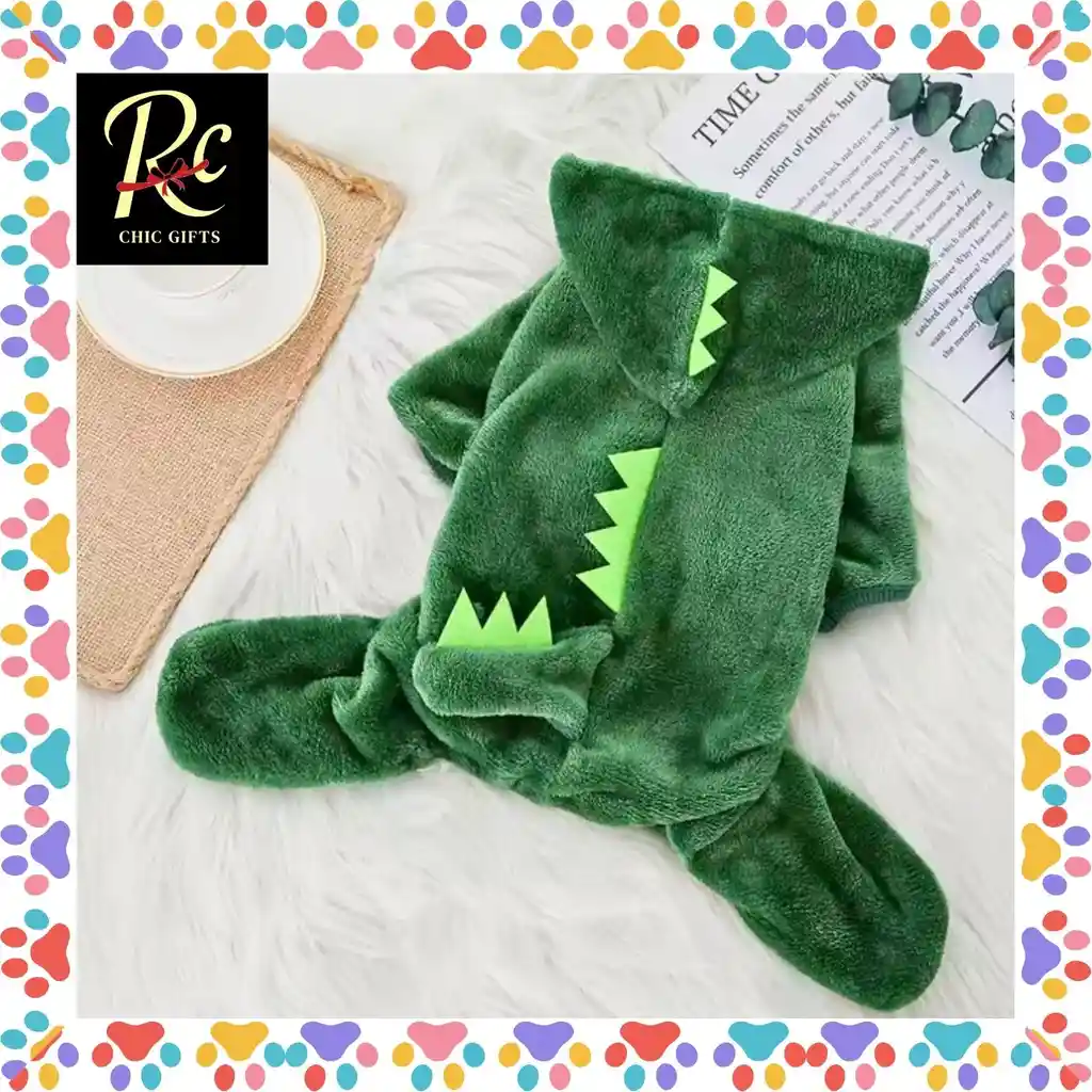 Traje De Dinosaurio Para Mascotas (talla S) - ¡disfraz Cálido Y Divertido, Exclusivo Regalos Chic!