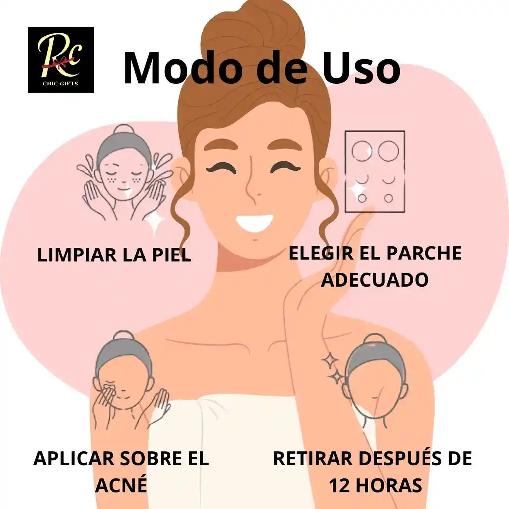 Parches Para Acné Hidrocoloides | 360 Parches Invisible Y Transpirable | Regalos Chic