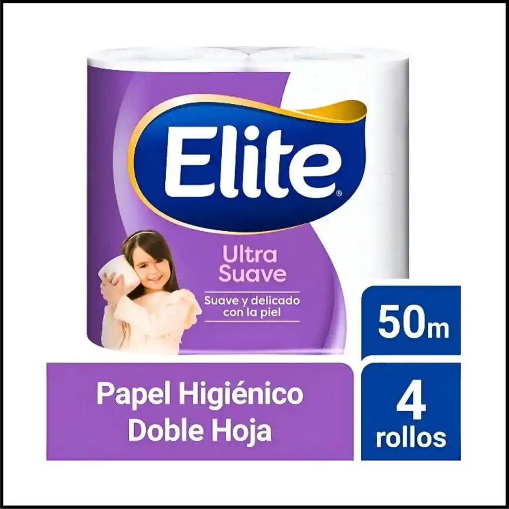 Confort Papel Higiénico Elite Ultra Suave Doble Hoja X4 Rollos | 50m