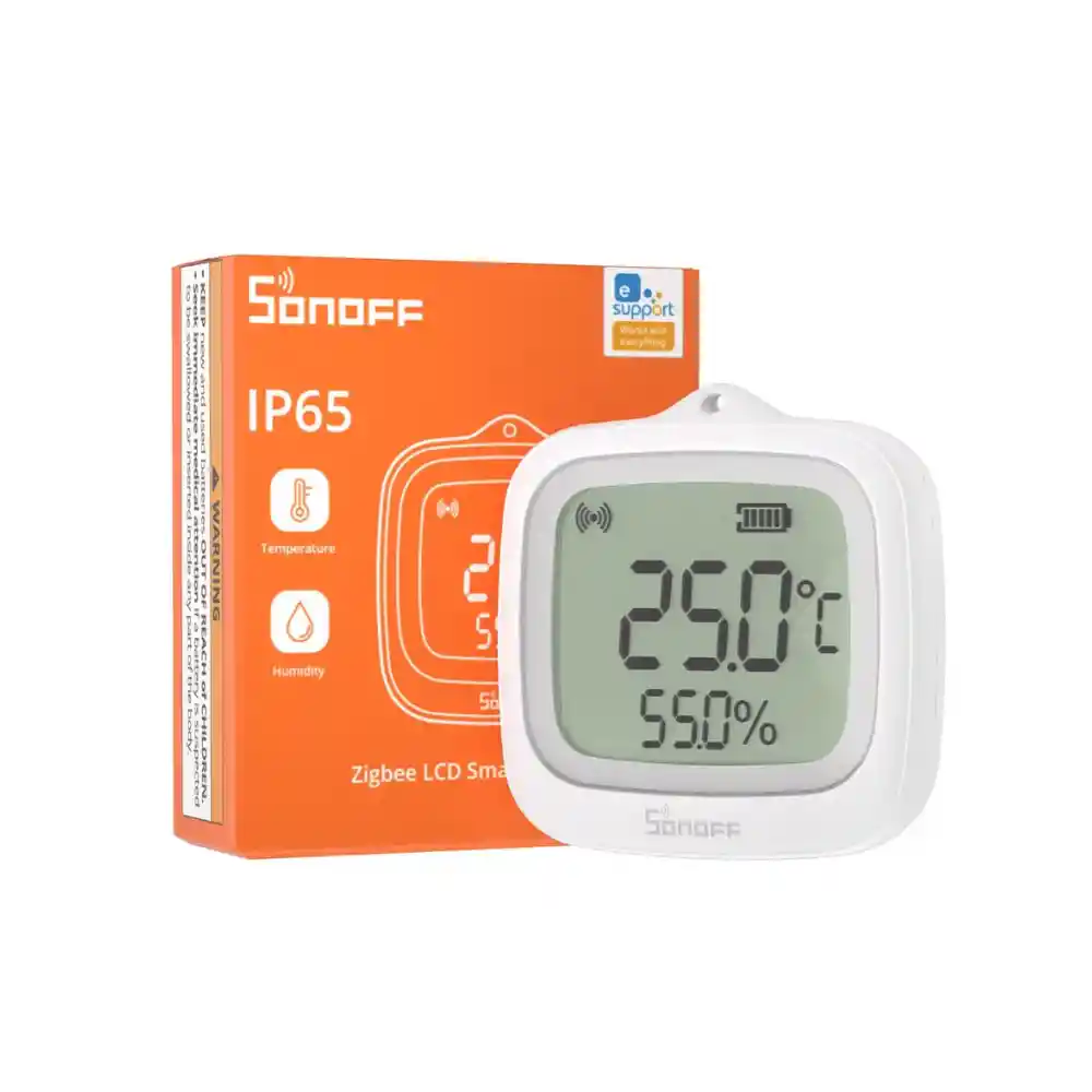 Sensor De Temperatura Y Humedad Zigbee Ip65 Con Lcd – Sonoff Snzb-02wd