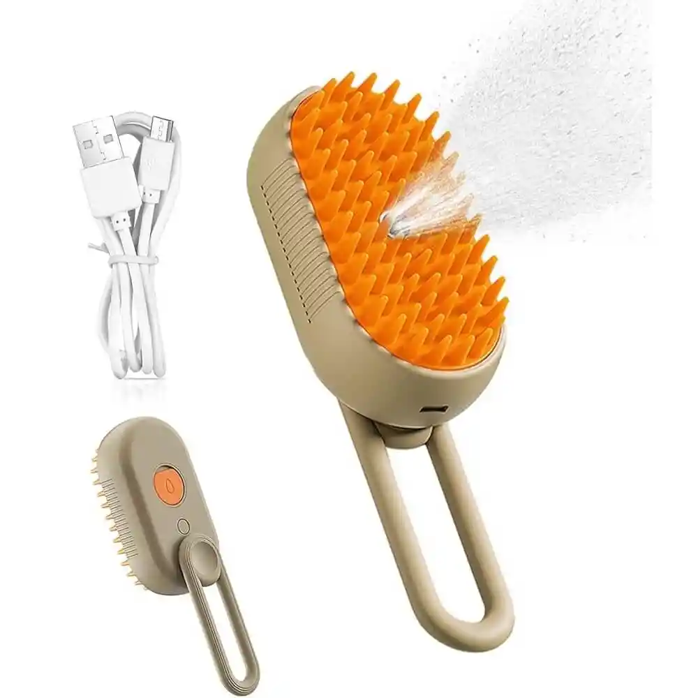 Mondo Mascotas - Cepillo Para Mascotas Con Rociador Recargable Y Mango