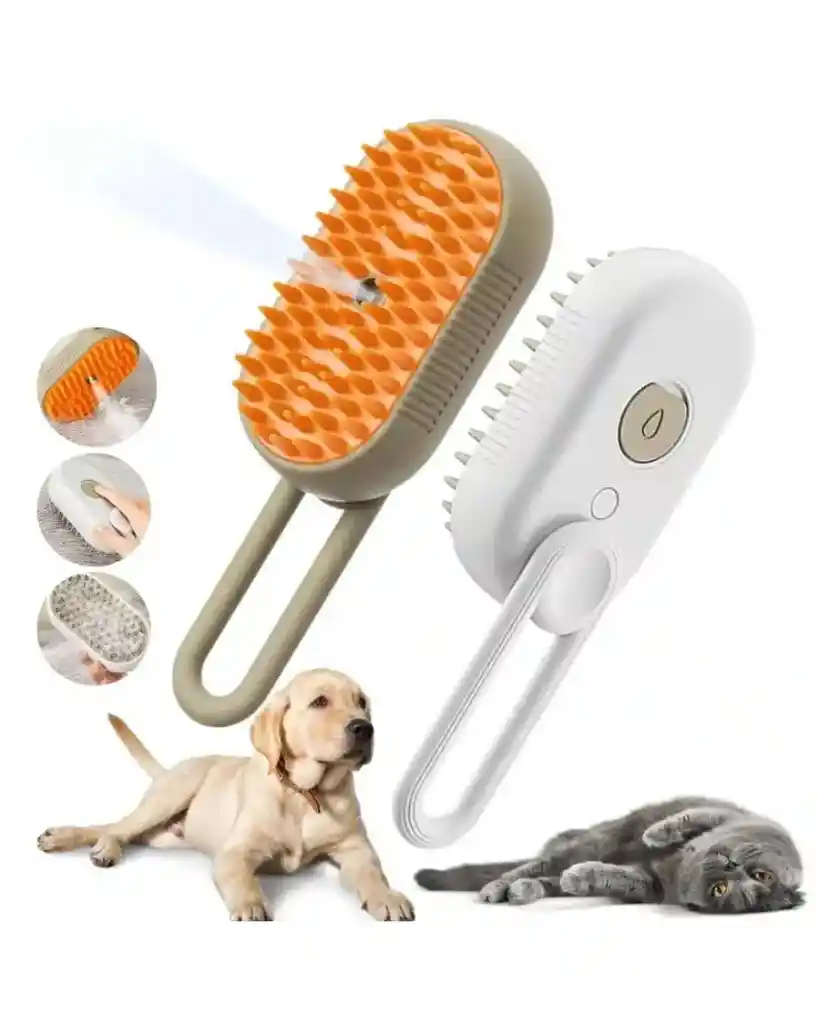 Mondo Mascotas - Cepillo Para Mascotas Con Rociador Recargable Y Mango