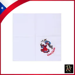 Pañuelo Blanco Fiestas Patrias Para Bailar Cueca 28x28cm 1pcs - Regalos Chic