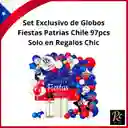 Set Exclusivo De Globos Fiestas Patrias Chile 97pcs Solo En Regalos Chic