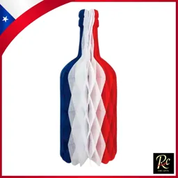 Colgante Decorativo De Papel En Forma De Botella Colores Fiestas Patrias 15x47cm - Regalos Chic