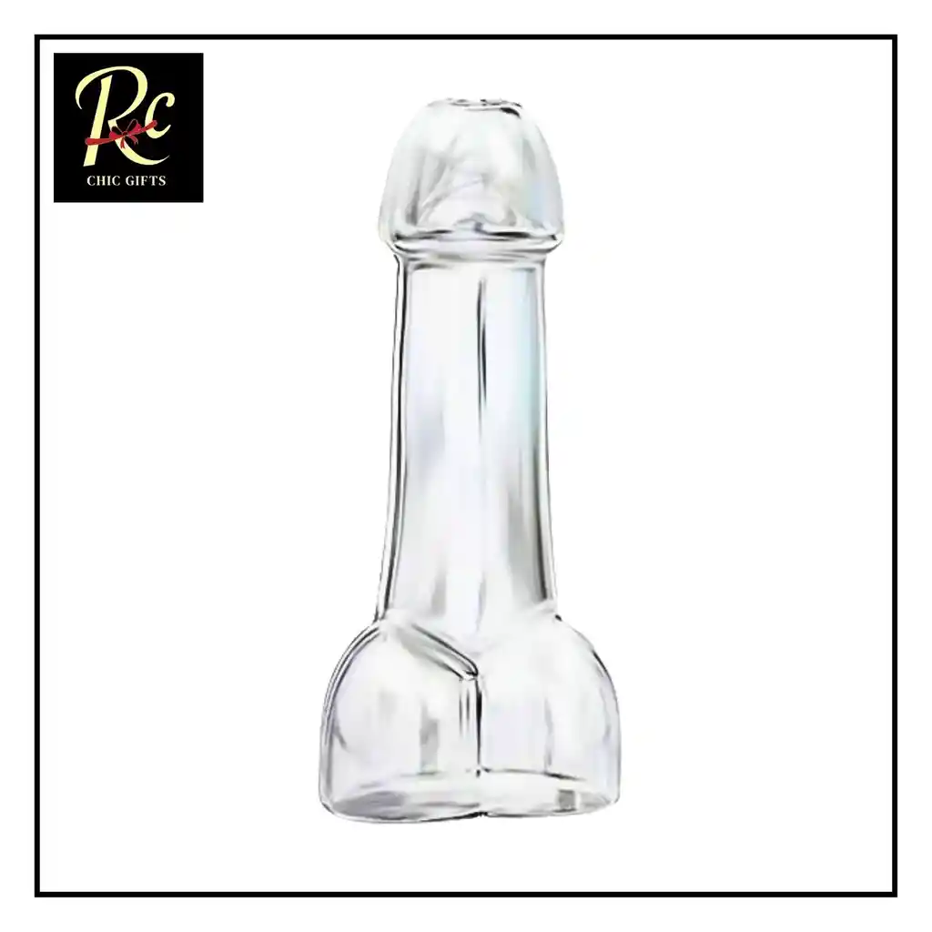 Copa De Vidrio En Forma De Pene 150ml | Vaso Novedoso Fiesta Adultos | Regalos Chic