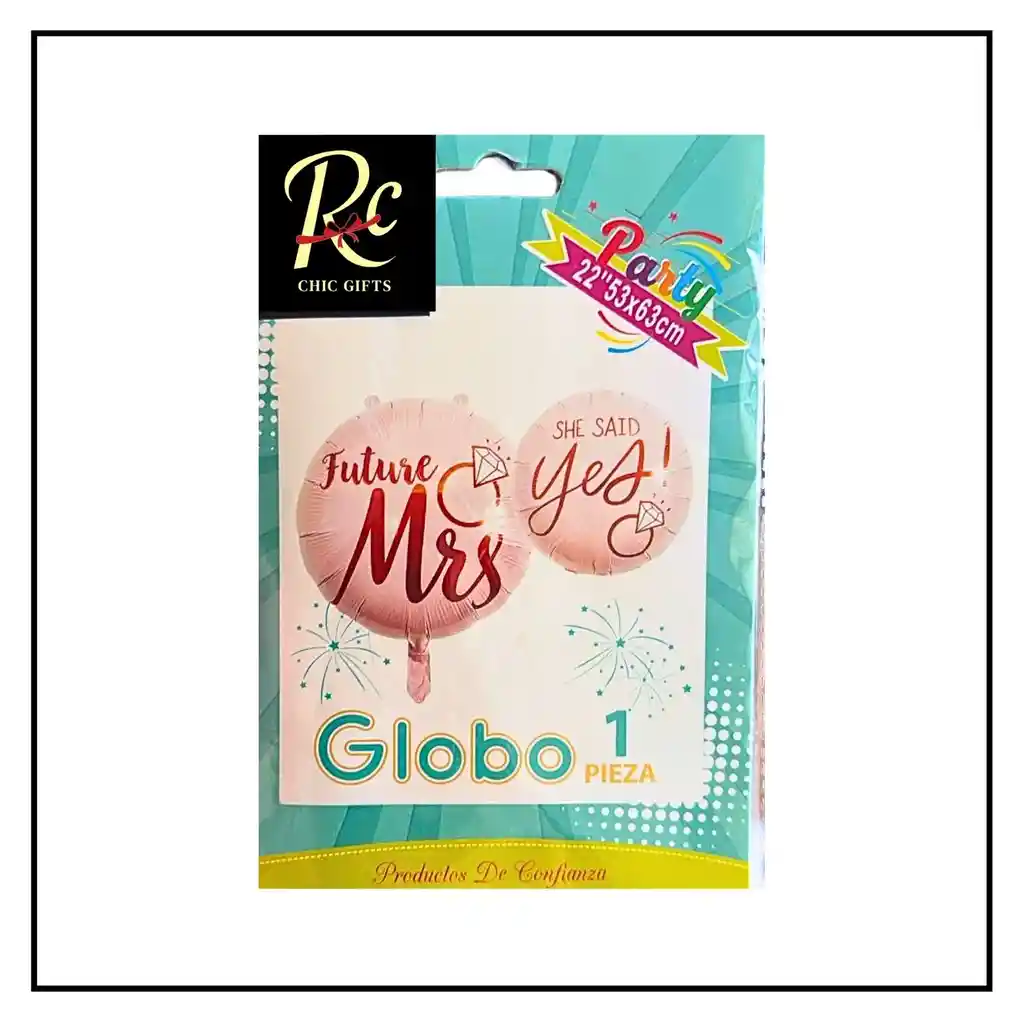 Set 2 Globos Despedida Soltera Future Mrs & She Said Yes! | Decoración Matrimonio | Regalos Chic