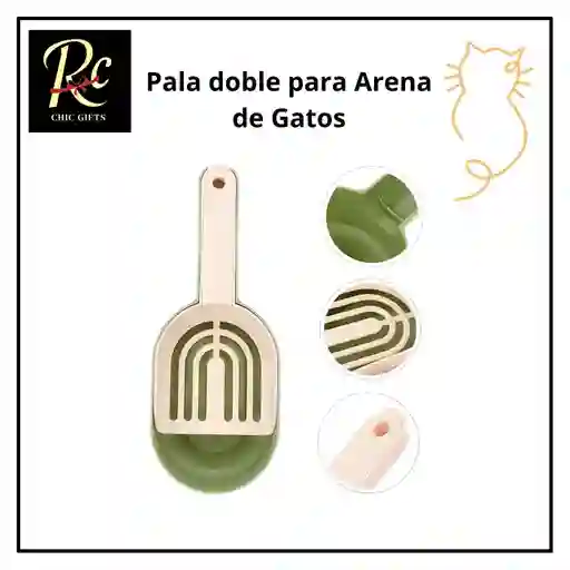 Pala Cernidor Arena Gatos C/contenedor | Limpieza Fácil E Higiénica | Exclusivo Regalos Chic