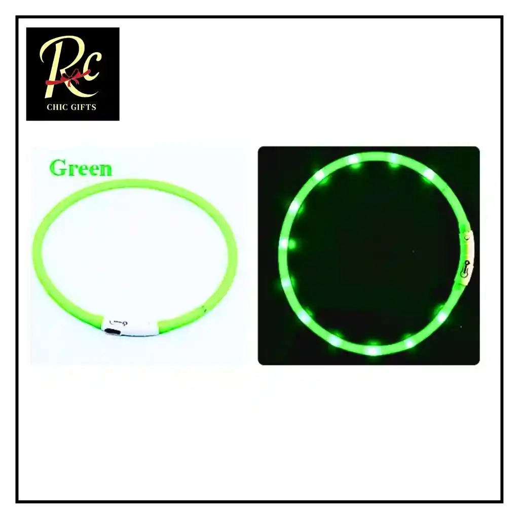 Collar Led Verde Usb Perro Camuflaje | Brillante, Impermeable, Recargable | Seguridad Y Estilo Mascotas | Regalos Chic