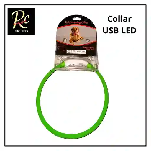 Collar Led Verde Usb Perro Camuflaje | Brillante, Impermeable, Recargable | Seguridad Y Estilo Mascotas | Regalos Chic