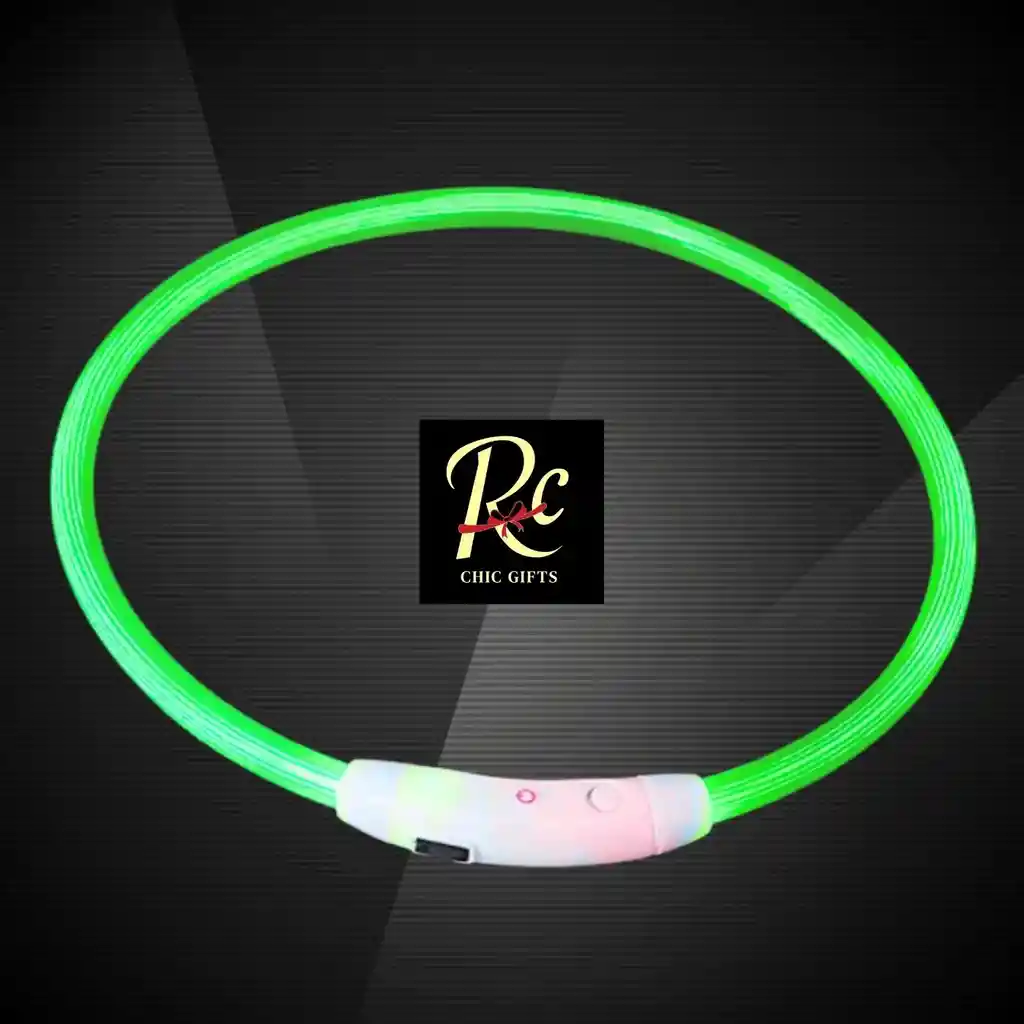 Collar Led Verde Usb Perro Camuflaje | Brillante, Impermeable, Recargable | Seguridad Y Estilo Mascotas | Regalos Chic