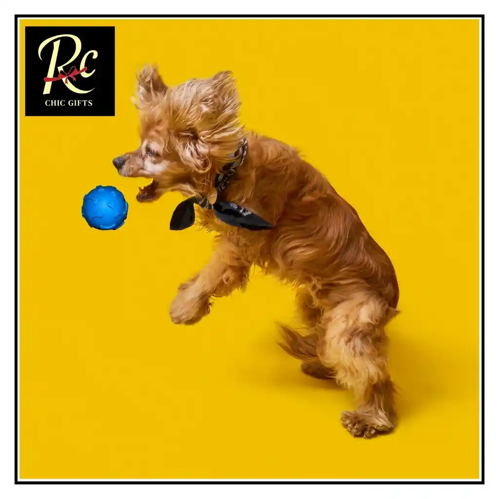 Pelota Azul Juguete Interactivo Para Perros | Resistente, Sonajero | ¡diversión Asegurada Y Salud Dental! Regalos Chic
