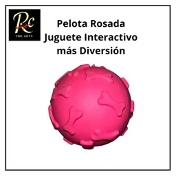 Pelota Rosada Juguete Interactivo Para Perros | Resistente, Sonajero | ¡diversión Asegurada Y Salud Dental! Regalos Chic