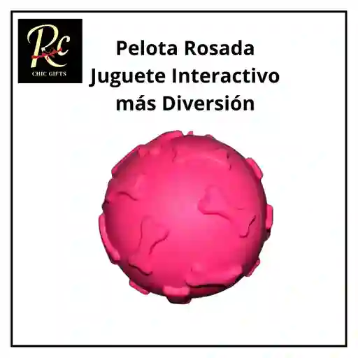 Pelota Rosada Juguete Interactivo Para Perros | Resistente, Sonajero | ¡diversión Asegurada Y Salud Dental! Regalos Chic