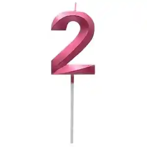 Vela Nro 2 Rosado