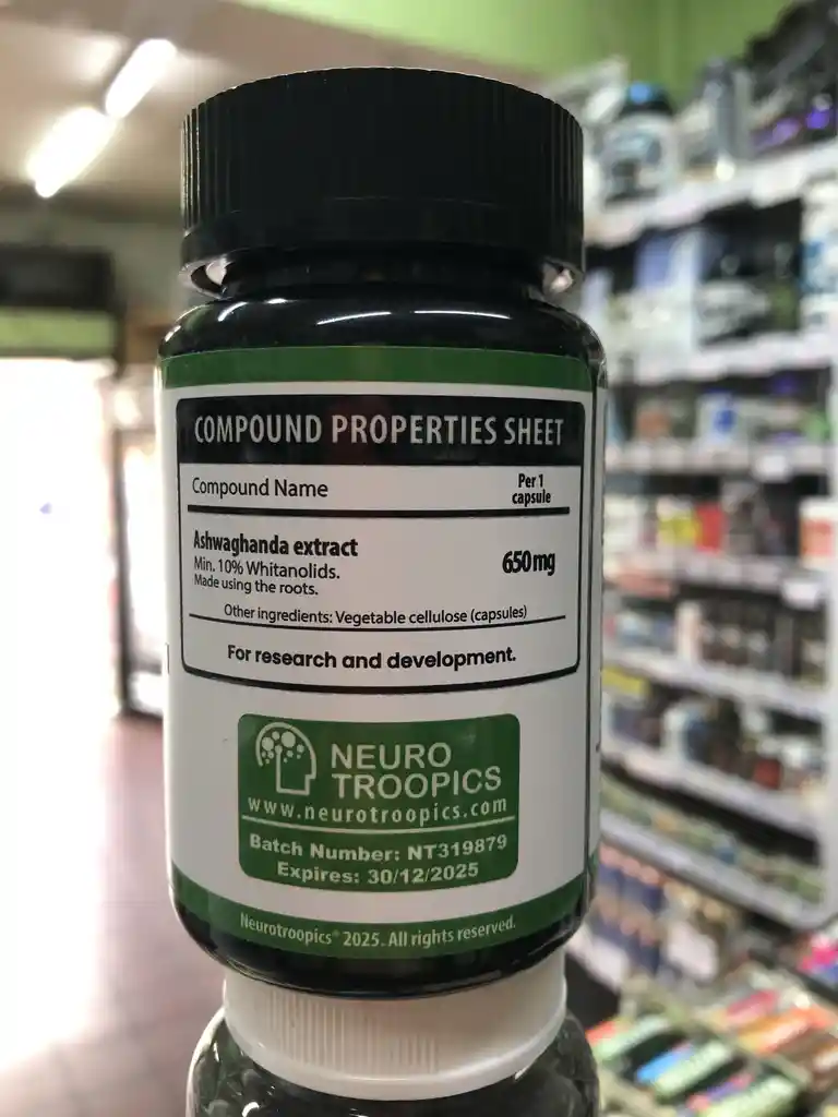 Ashwagandha 650mg 90 Caps Neurotroopics