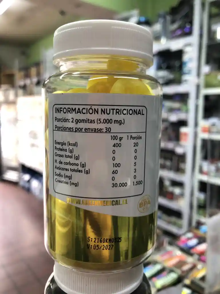 Creatina 60 Gomitas Green Medical