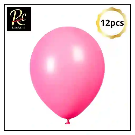 Globos Rosados Pastel De 23cm (12 Pzs) | Látex Premium Para Fiestas "regalos Chic