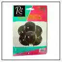 Globos Negros De 23cm (12 Pzs) | Látex Premium Para Fiestas "regalos Chic