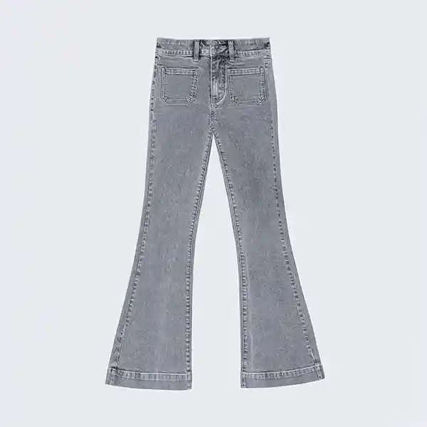 Pantalón Flare R Gris 44 Mujer Raindoor