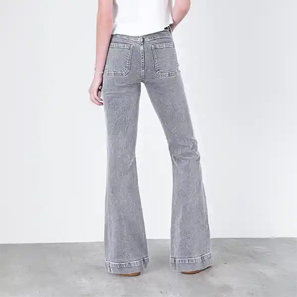 Pantalón Flare R Gris 44 Mujer Raindoor