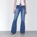 Pantalón Flare R Azul 40 Mujer Raindoor