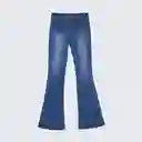 Pantalón Flare R Azul 40 Mujer Raindoor