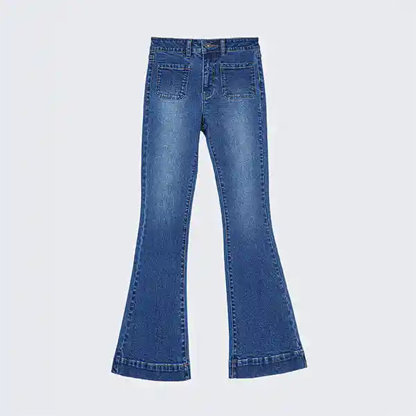 Pantalón Flare R Azul 40 Mujer Raindoor