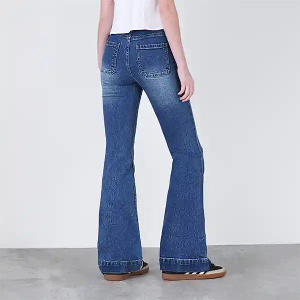 Pantalón Flare R Azul 40 Mujer Raindoor