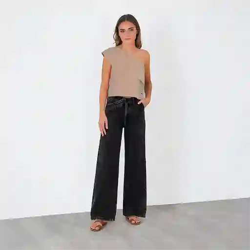 Pantalón Pretina Cruzada Negro 34 Mujer Raindoor