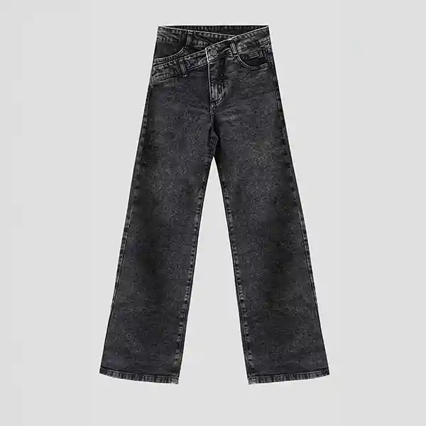 Pantalón Pretina Cruzada Negro 34 Mujer Raindoor