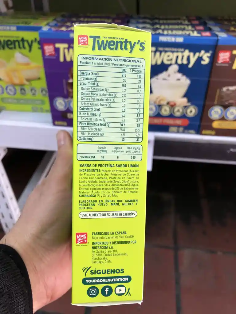 Caja Barra Twentys Your Goal Lemon Cheesecake 4 Unidades