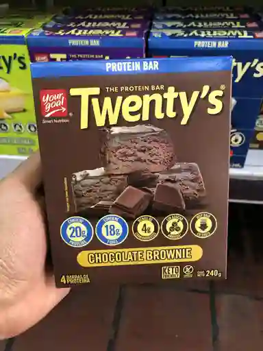 Caja Barra Twentys Your Goal Chocolate Brownie 4 Unidades