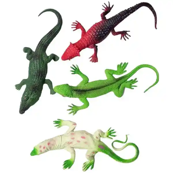 Set De 4 Reptiles Surtidos Plástico Realistas – Mile
