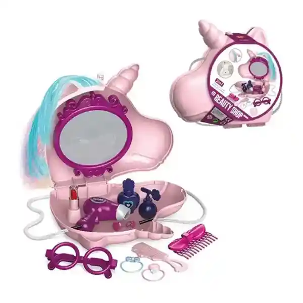 Juguete Cartera 2 En 1 Unicornio Salon De Belleza -mile