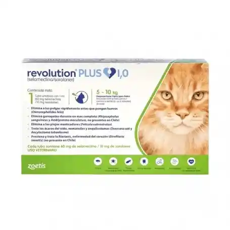 Antiparasitos Internos Y Externos Revolution Plus Gato 5-10kg