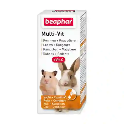Beaphar, Multi Vit, Conejos Y Roedores (20 Ml)