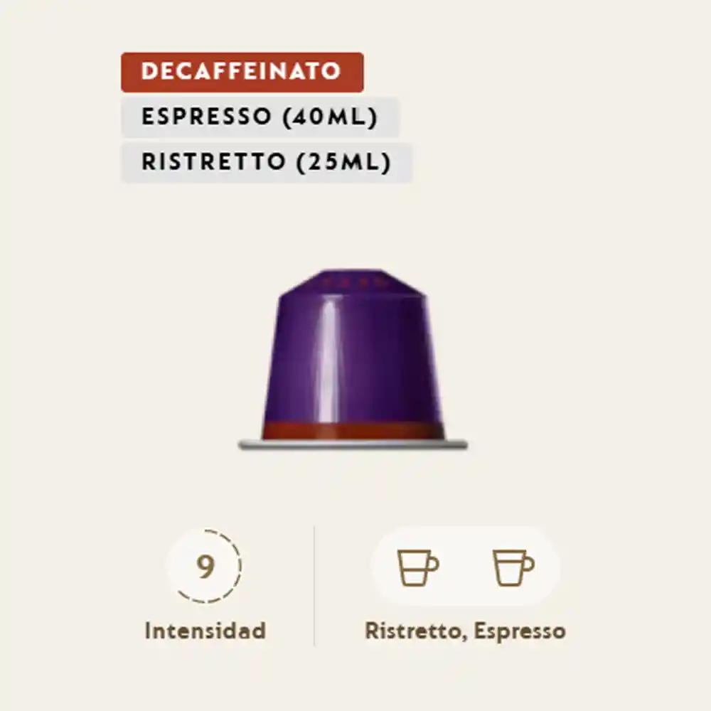 Nespresso Café Cápsula Ispirazione Firenze Arpeggio Decaffeinato